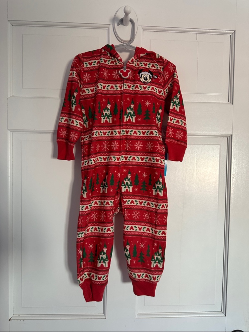 Disney Mickey Mouse Holiday Icon Kids One-Piece Pajamas NWT Never Worn